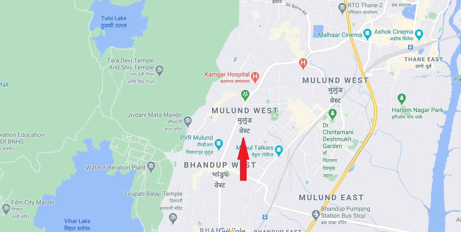 Prestige Cosmos Mulund Mumbai Location Map