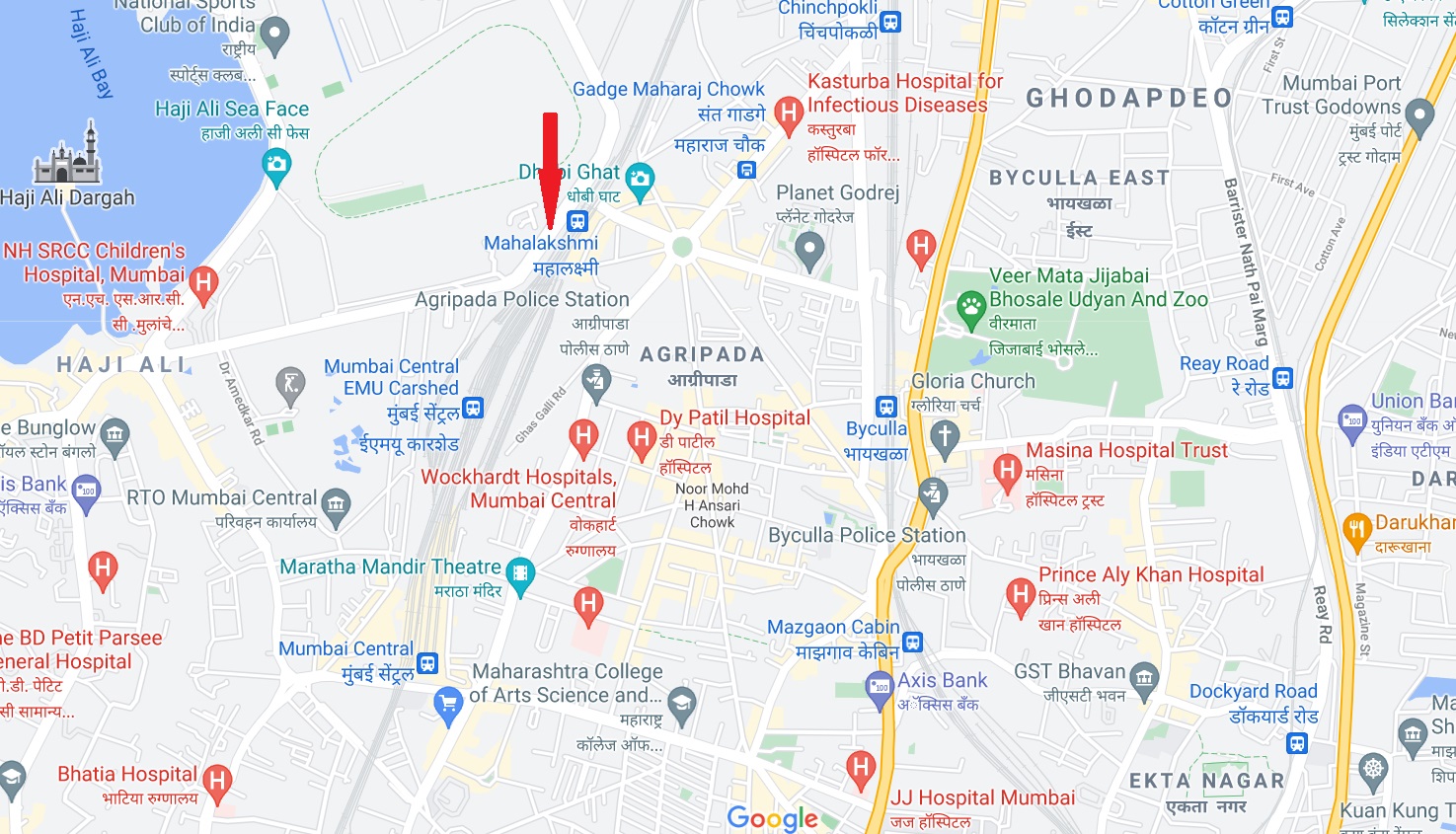 Prestige Mahalakshmi Mumbai Location Map